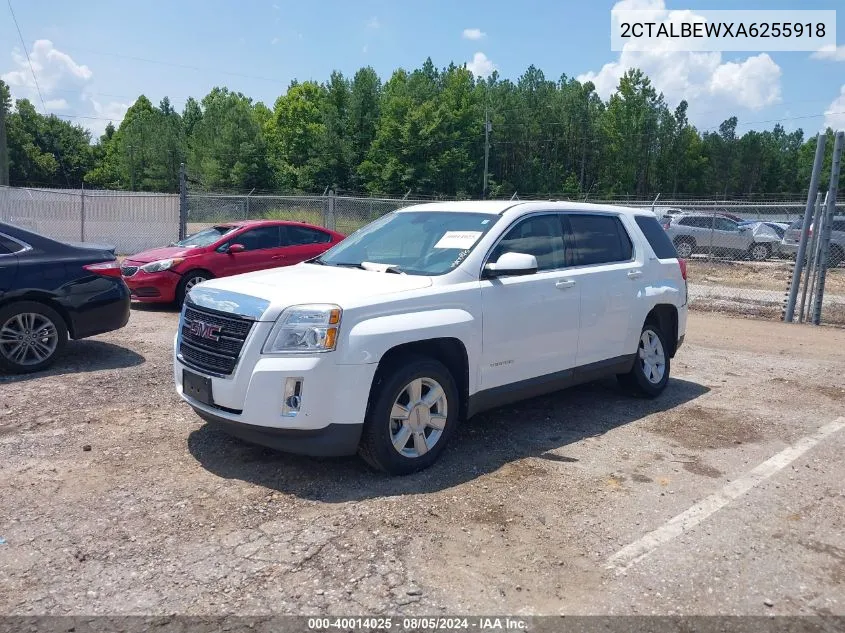 2010 GMC Terrain Sle VIN: 2CTALBEWXA6255918 Lot: 40014025