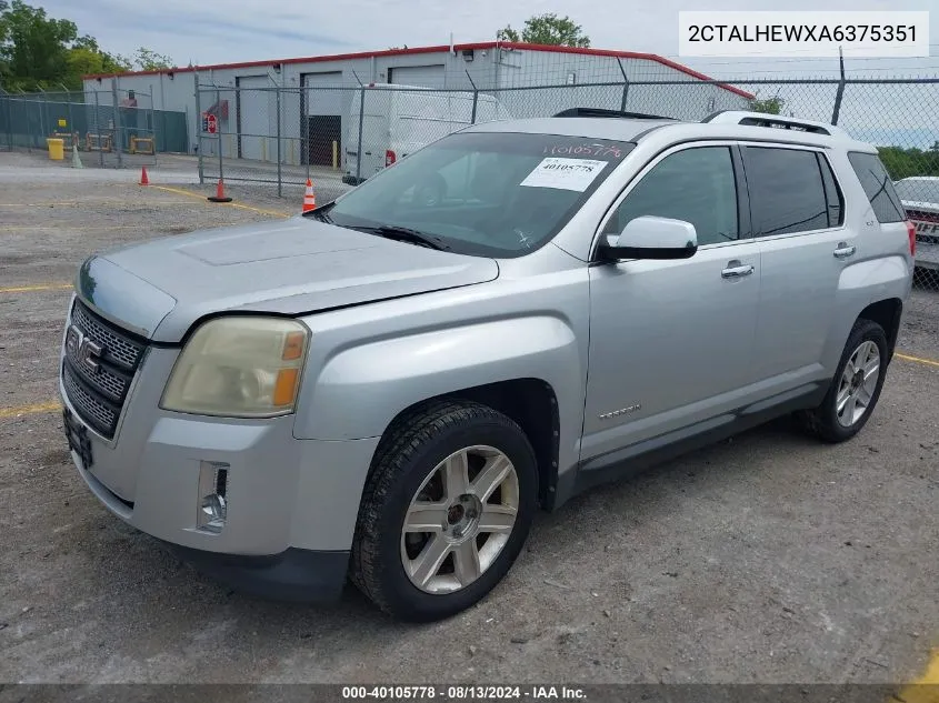 2010 GMC Terrain Slt-2 VIN: 2CTALHEWXA6375351 Lot: 40105778