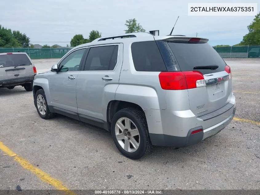 2010 GMC Terrain Slt-2 VIN: 2CTALHEWXA6375351 Lot: 40105778