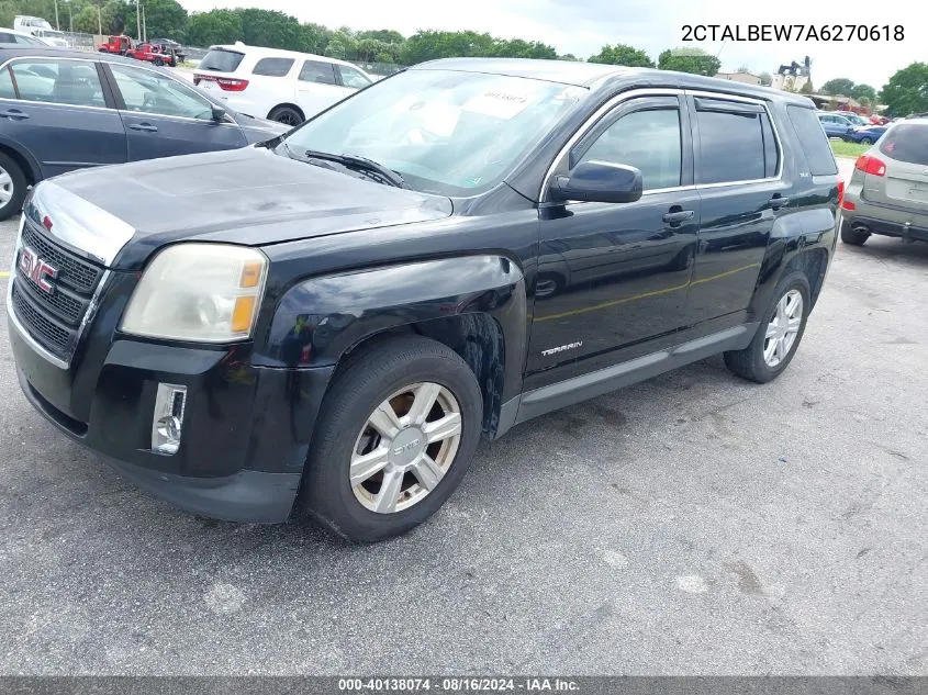 2010 GMC Terrain Sle-1 VIN: 2CTALBEW7A6270618 Lot: 40138074