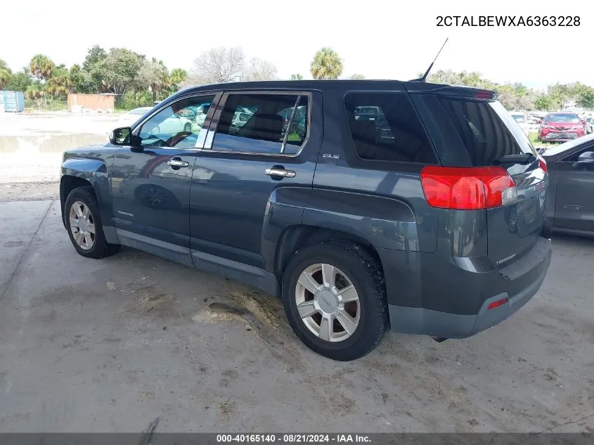 2010 GMC Terrain Sle-1 VIN: 2CTALBEWXA6363228 Lot: 40165140