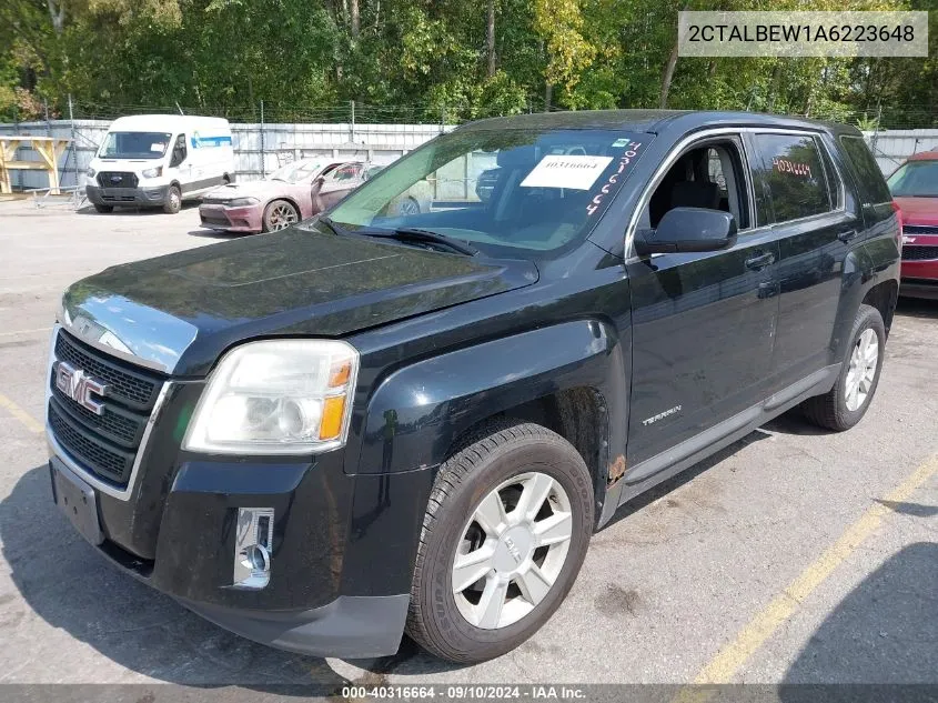 2010 GMC Terrain Sle-1 VIN: 2CTALBEW1A6223648 Lot: 40316664