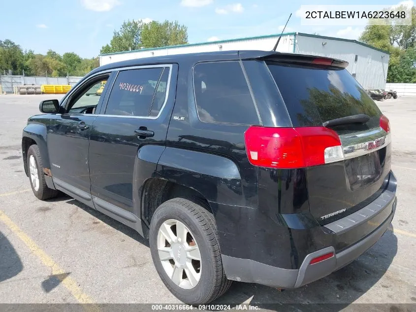 2010 GMC Terrain Sle-1 VIN: 2CTALBEW1A6223648 Lot: 40316664