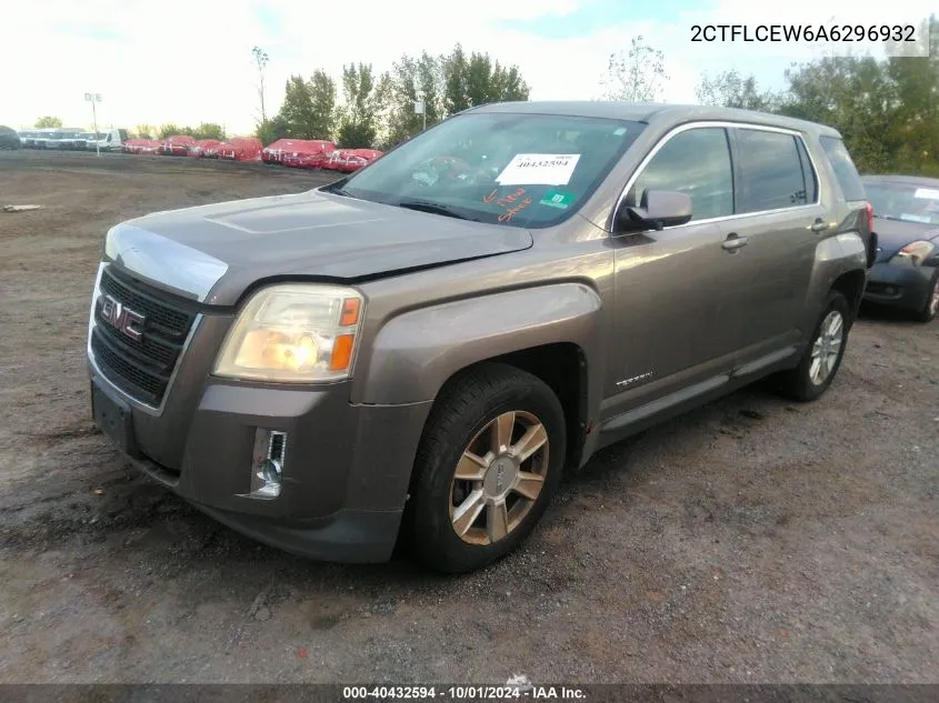 2010 GMC Terrain Sle-1 VIN: 2CTFLCEW6A6296932 Lot: 40432594