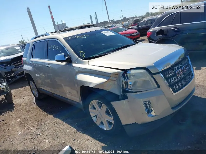 2010 GMC Terrain Slt-2 VIN: 2CTFLJEW2A6402152 Lot: 40486745