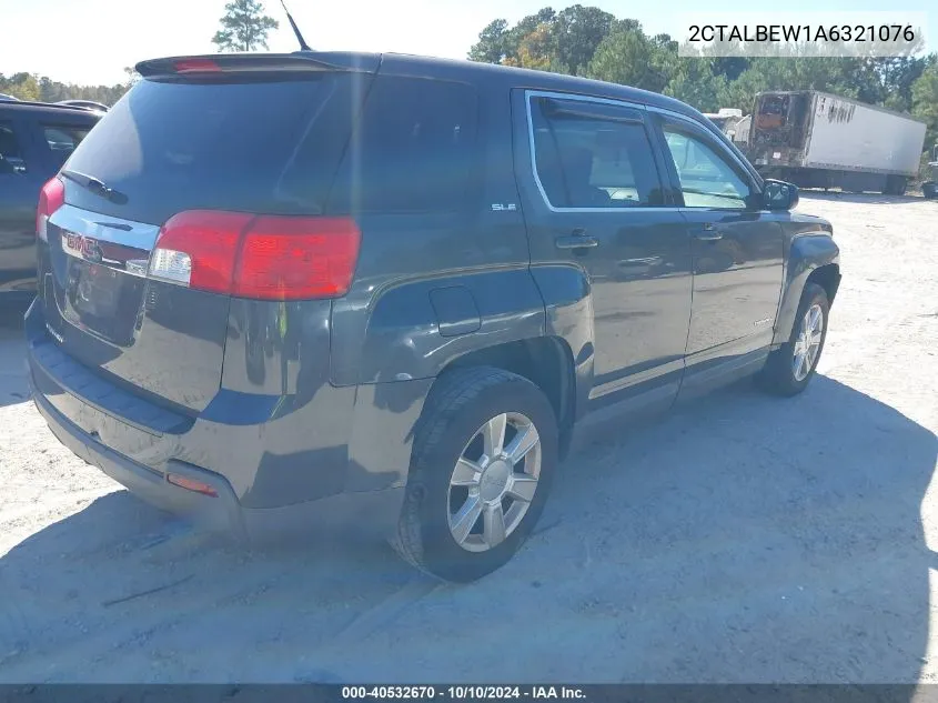 2010 GMC Terrain Sle-1 VIN: 2CTALBEW1A6321076 Lot: 40532670