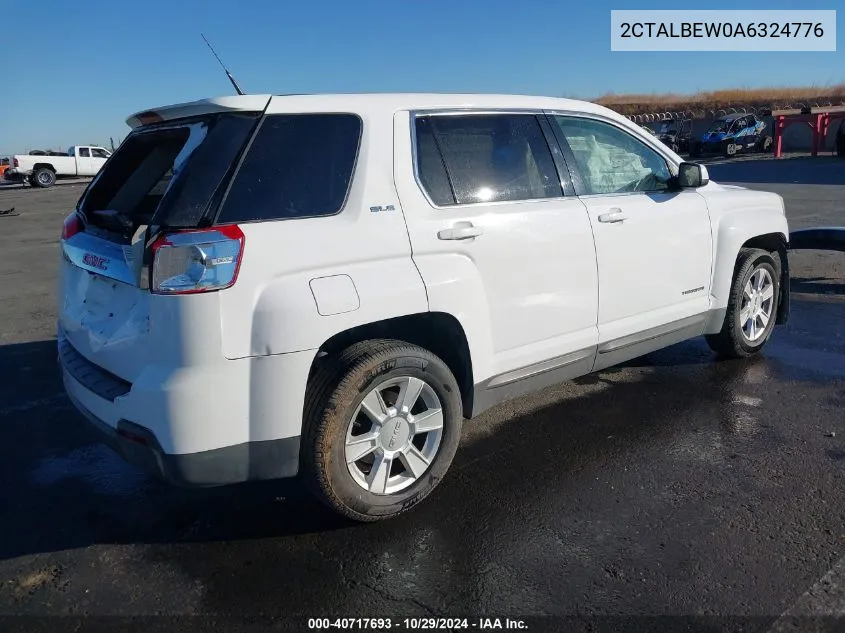 2010 GMC Terrain Sle-1 VIN: 2CTALBEW0A6324776 Lot: 40717693