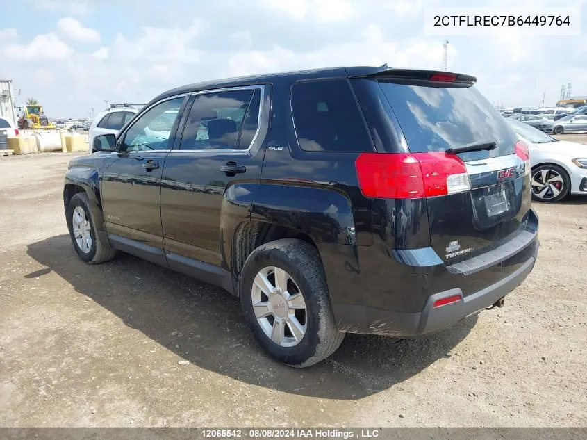 2011 GMC Terrain Sle VIN: 2CTFLREC7B6449764 Lot: 12065542