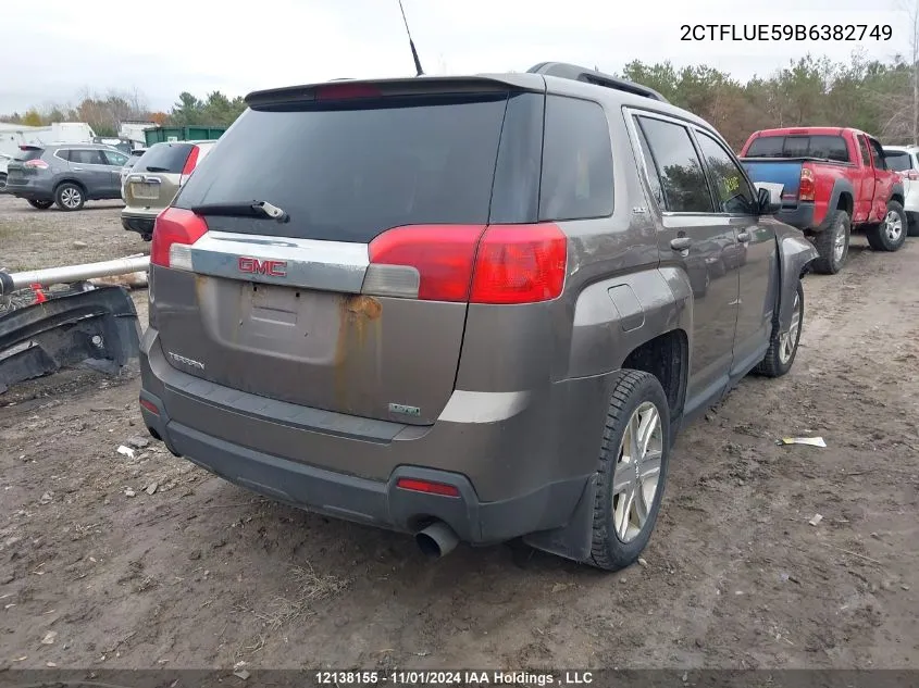 2011 GMC Terrain VIN: 2CTFLUE59B6382749 Lot: 12138155