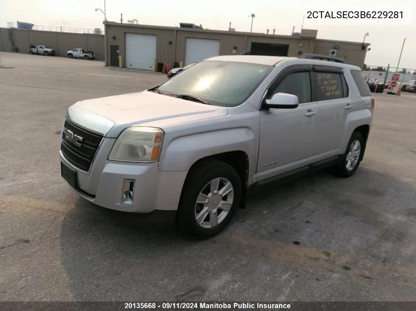 2011 GMC Terrain VIN: 2CTALSEC3B6229281 Lot: 20135668