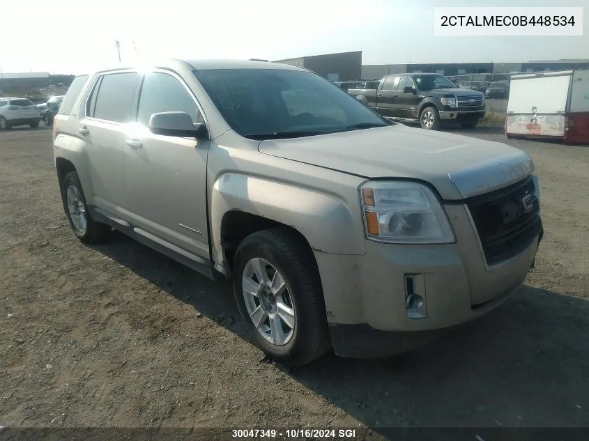 2011 GMC Terrain Sle VIN: 2CTALMEC0B448534 Lot: 30047349