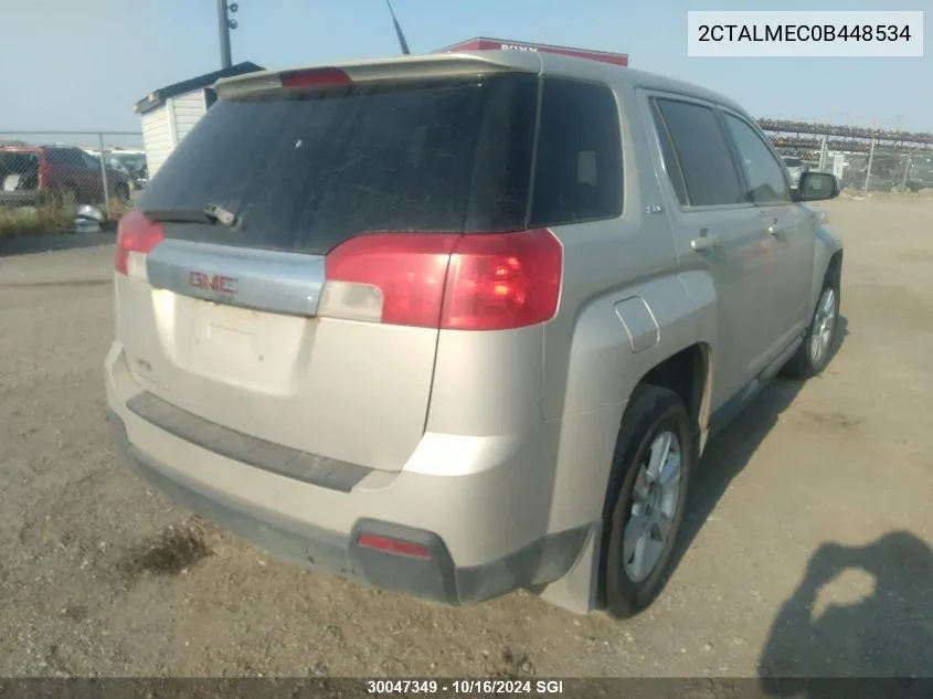 2011 GMC Terrain Sle VIN: 2CTALMEC0B448534 Lot: 30047349