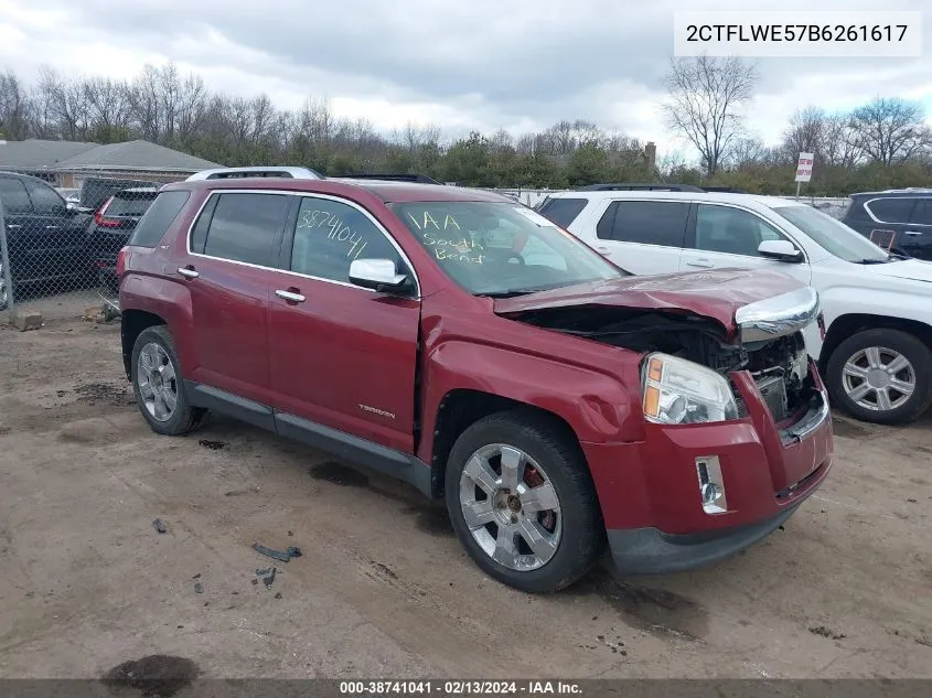 2011 GMC Terrain Slt-2 VIN: 2CTFLWE57B6261617 Lot: 38741041