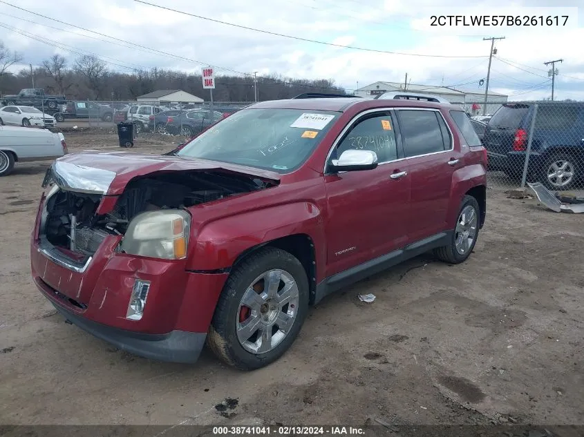 2011 GMC Terrain Slt-2 VIN: 2CTFLWE57B6261617 Lot: 38741041