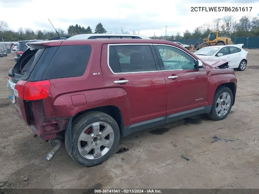 2011 GMC Terrain Slt-2 VIN: 2CTFLWE57B6261617 Lot: 38741041