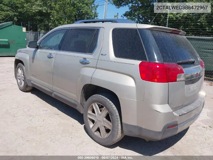 2011 GMC Terrain Slt-2 VIN: 2CTALWEC3B6472967 Lot: 39606010