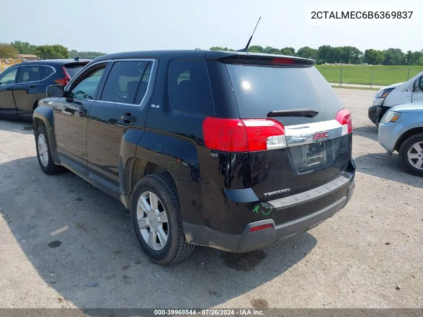 2011 GMC Terrain Sle-1 VIN: 2CTALMEC6B6369837 Lot: 39968544