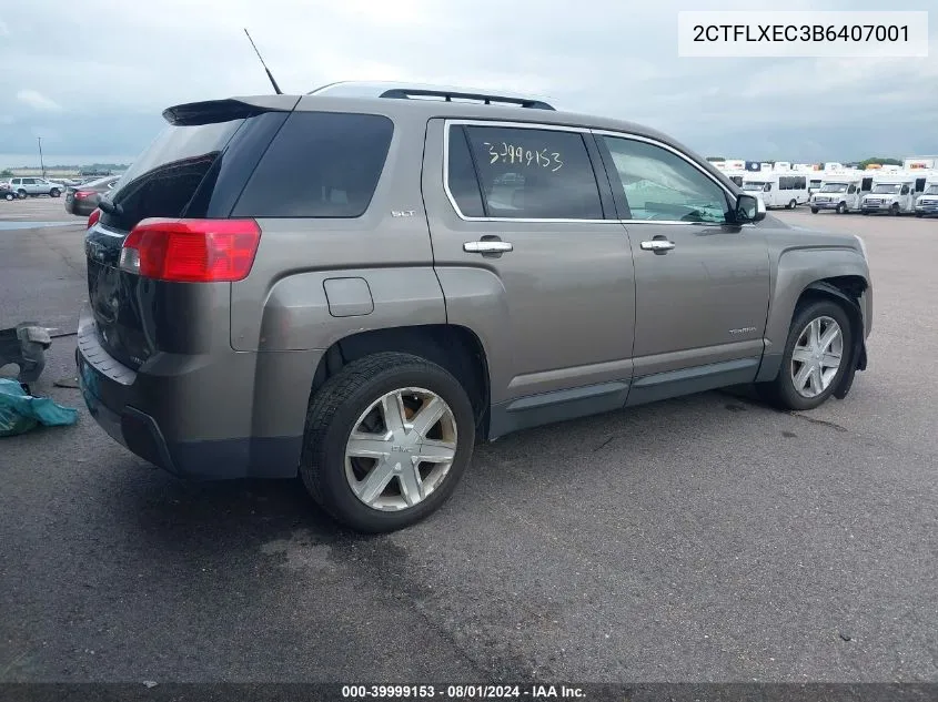 2011 GMC Terrain Slt-2 VIN: 2CTFLXEC3B6407001 Lot: 39999153