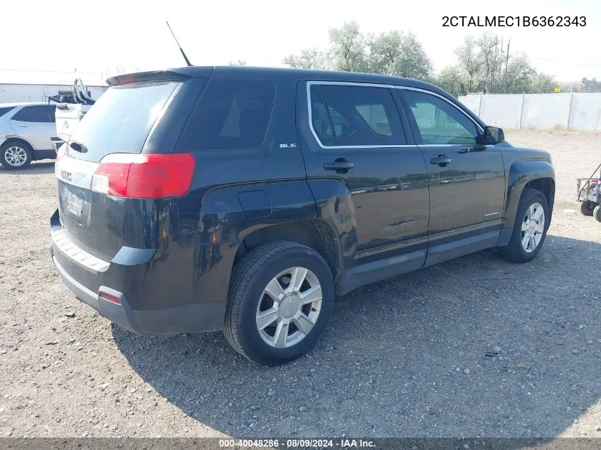 2011 GMC Terrain Sle-1 VIN: 2CTALMEC1B6362343 Lot: 40048286