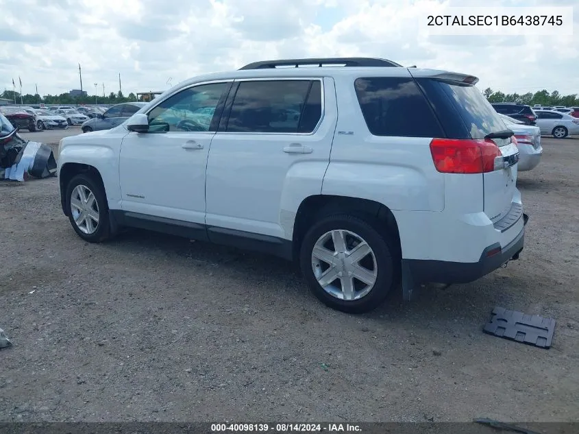 2011 GMC Terrain Sle-2 VIN: 2CTALSEC1B6438745 Lot: 40098139