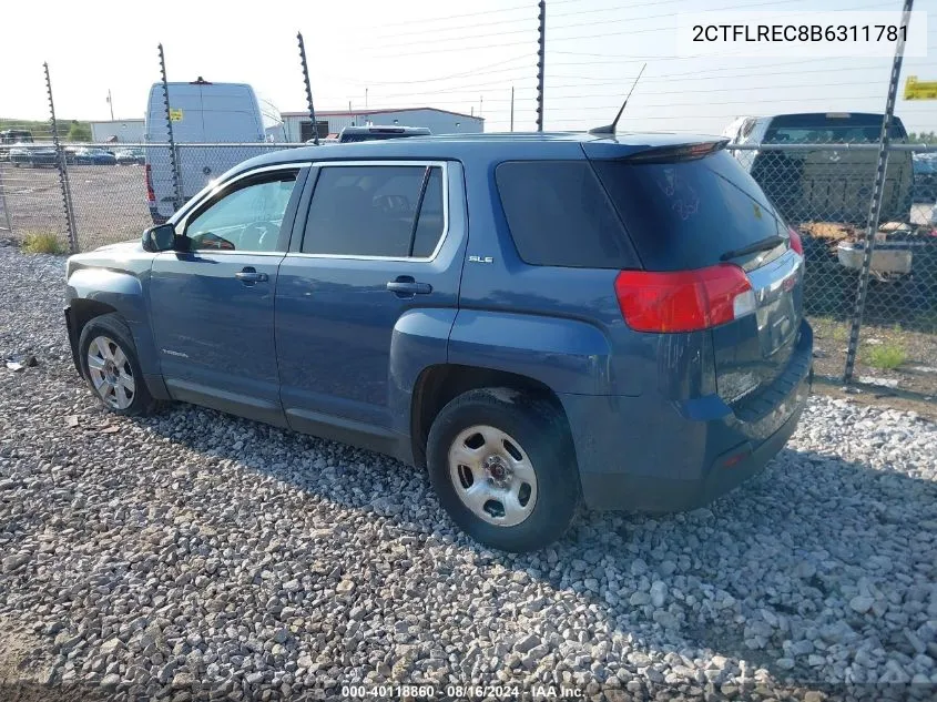 2011 GMC Terrain Sle-1 VIN: 2CTFLREC8B6311781 Lot: 40118860