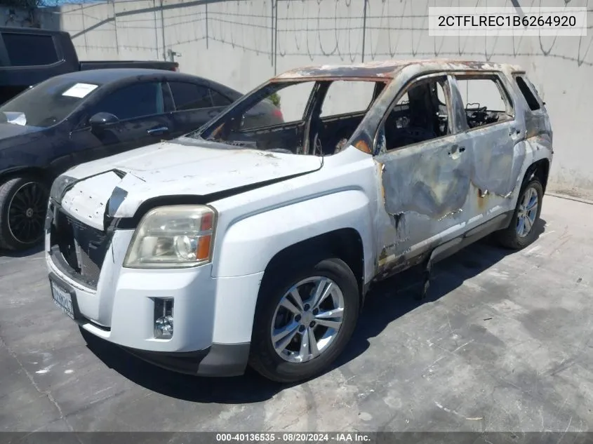 2011 GMC Terrain Sle-1 VIN: 2CTFLREC1B6264920 Lot: 40136535