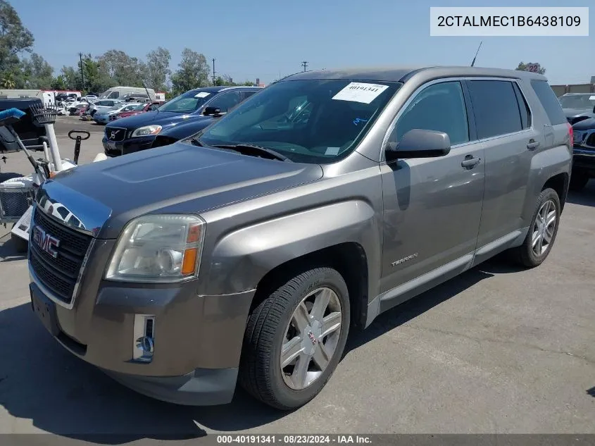 2011 GMC Terrain Sle-1 VIN: 2CTALMEC1B6438109 Lot: 40191341