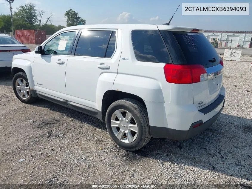 2011 GMC Terrain Sle-1 VIN: 2CTALMECXB6394093 Lot: 40220034