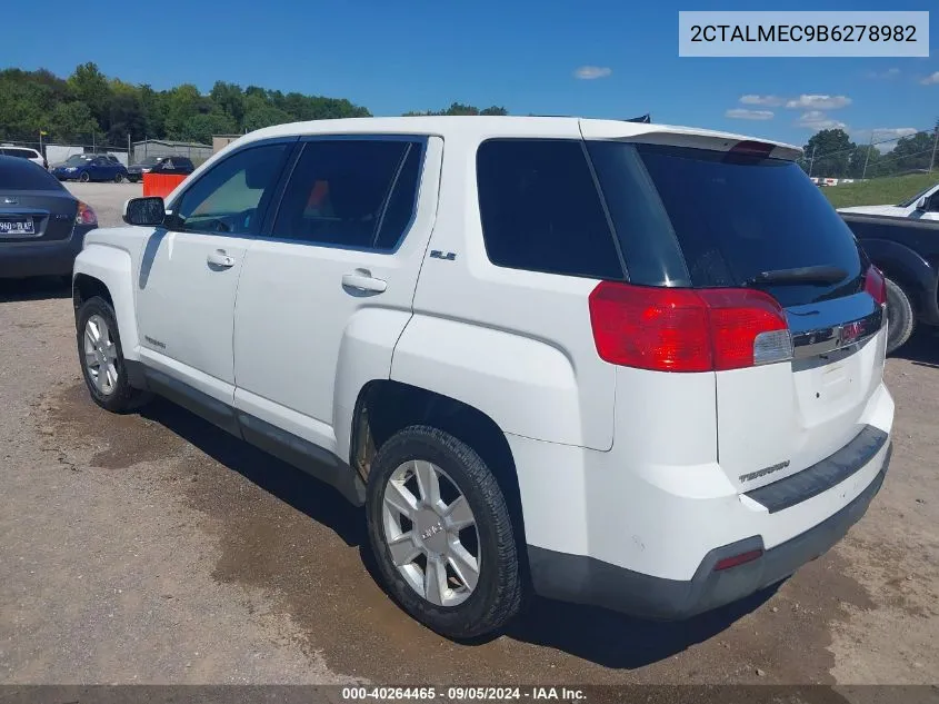 2011 GMC Terrain Sle-1 VIN: 2CTALMEC9B6278982 Lot: 40264465