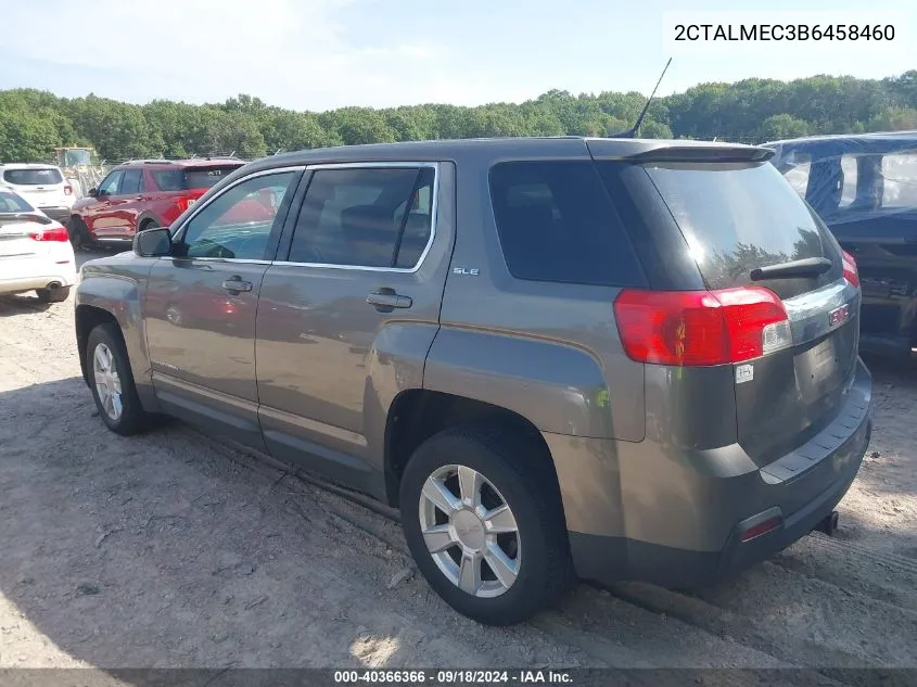 2011 GMC Terrain Sle-1 VIN: 2CTALMEC3B6458460 Lot: 40366366