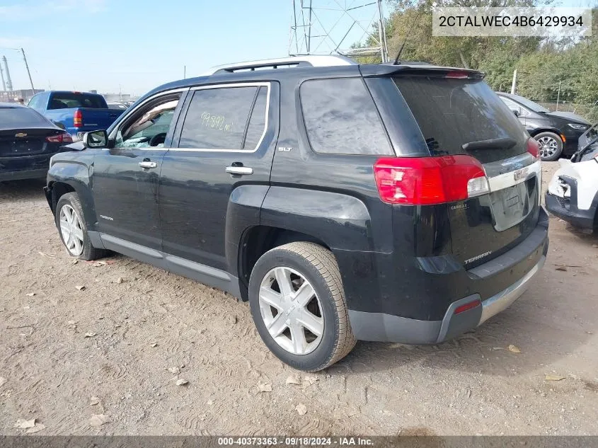 2011 GMC Terrain Slt VIN: 2CTALWEC4B6429934 Lot: 40373363