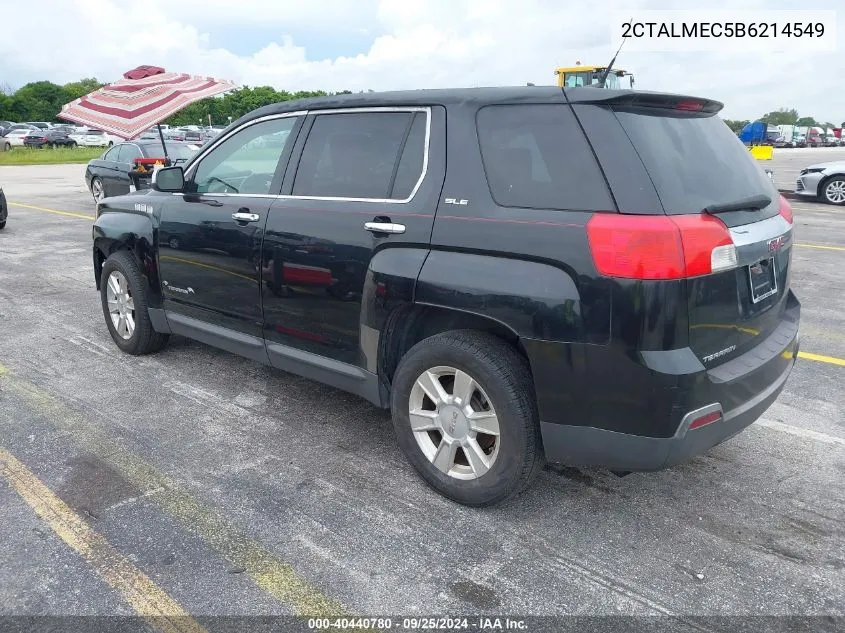 2011 GMC Terrain Sle-1 VIN: 2CTALMEC5B6214549 Lot: 40440780