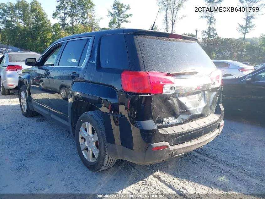 2011 GMC Terrain Sle VIN: 2CTALMECXB6401799 Lot: 40523779