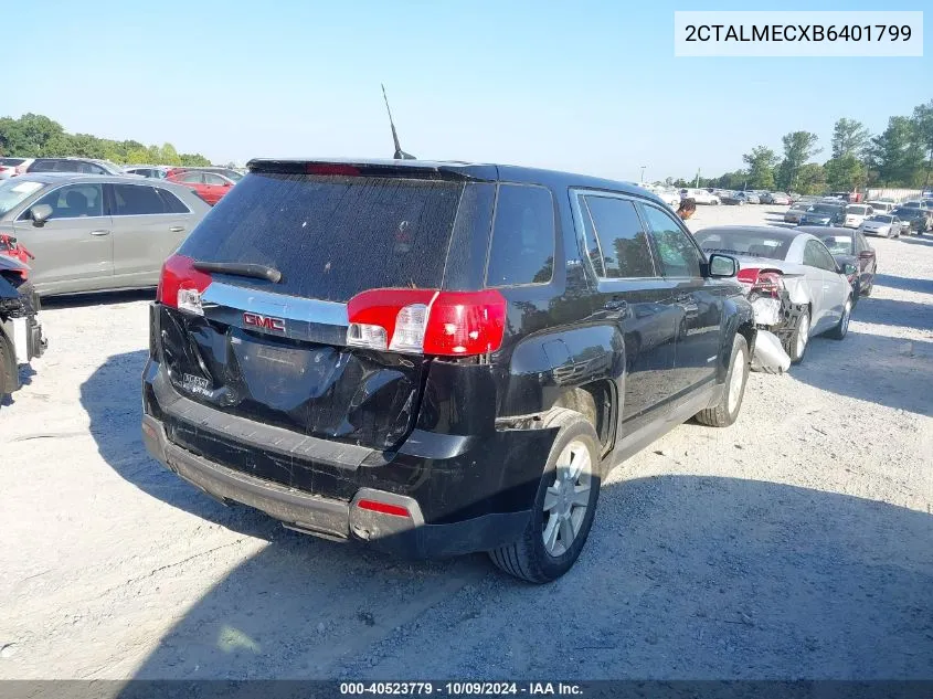 2011 GMC Terrain Sle VIN: 2CTALMECXB6401799 Lot: 40523779