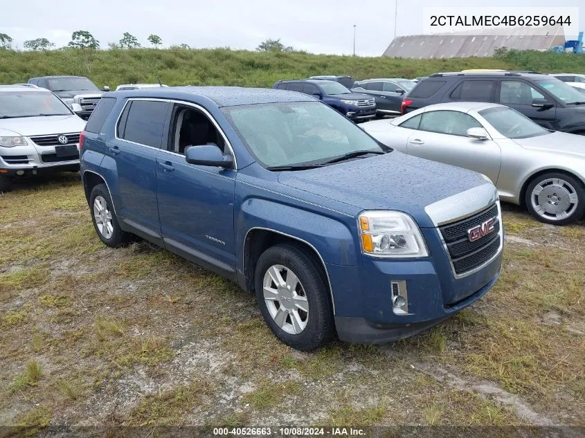 2011 GMC Terrain Sle-1 VIN: 2CTALMEC4B6259644 Lot: 40526663