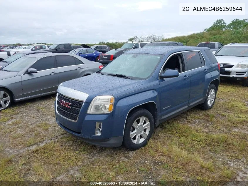 2011 GMC Terrain Sle-1 VIN: 2CTALMEC4B6259644 Lot: 40526663