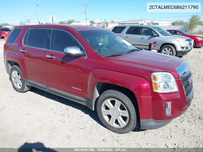 2011 GMC Terrain Sle-1 VIN: 2CTALMEC6B6211790 Lot: 40541196