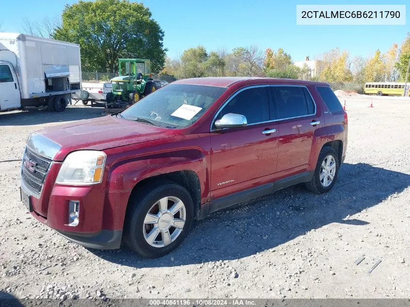 2011 GMC Terrain Sle-1 VIN: 2CTALMEC6B6211790 Lot: 40541196