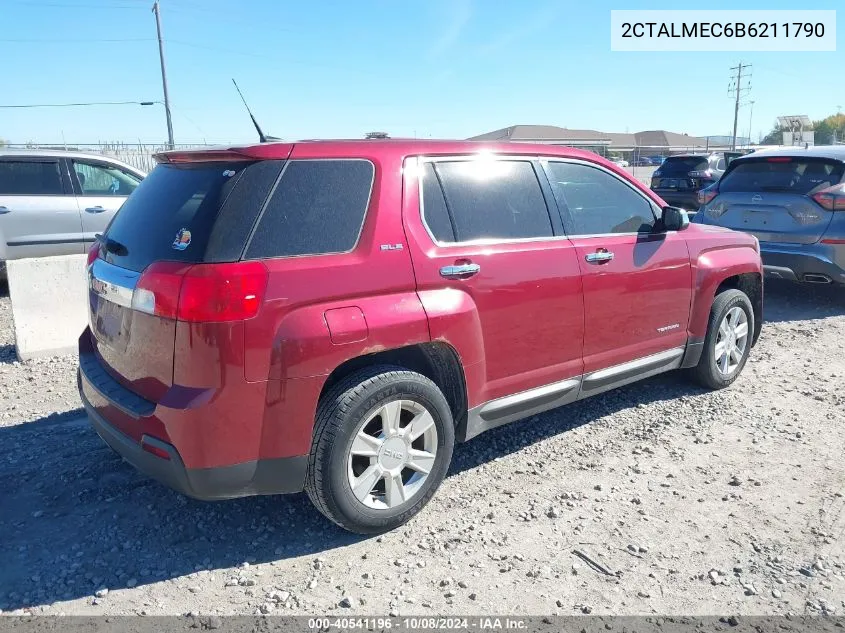 2011 GMC Terrain Sle-1 VIN: 2CTALMEC6B6211790 Lot: 40541196