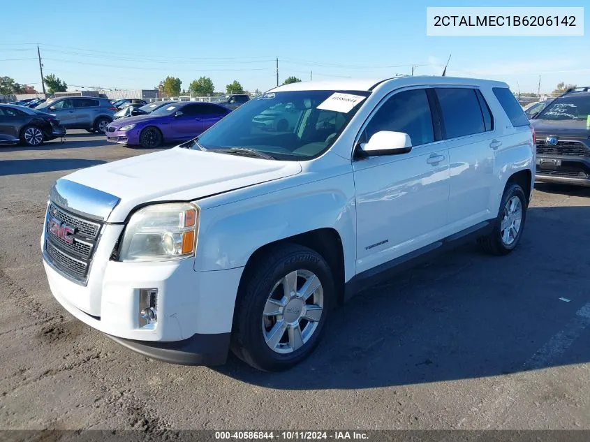 2011 GMC Terrain Sle VIN: 2CTALMEC1B6206142 Lot: 40586844