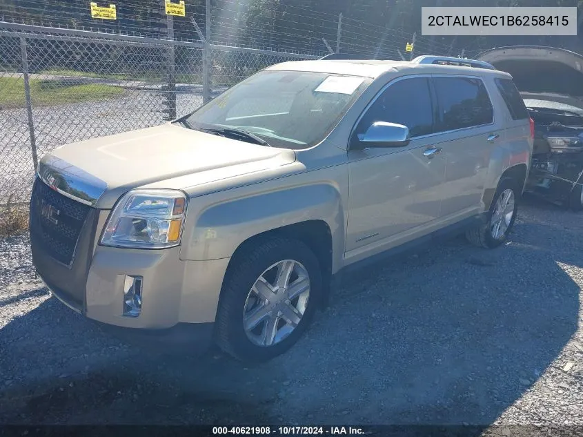 2011 GMC Terrain Slt-2 VIN: 2CTALWEC1B6258415 Lot: 40621908