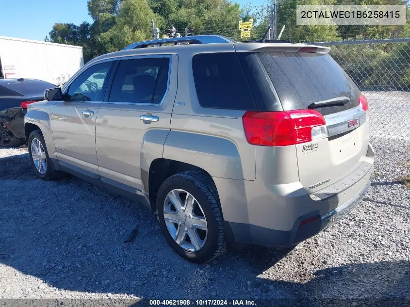 2011 GMC Terrain Slt-2 VIN: 2CTALWEC1B6258415 Lot: 40621908