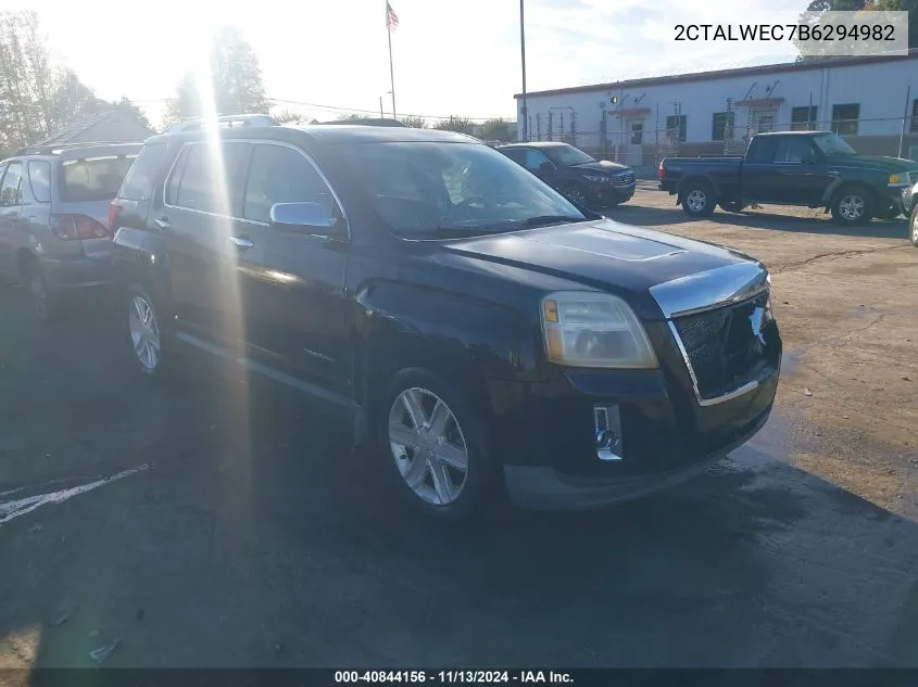 2011 GMC Terrain Slt-2 VIN: 2CTALWEC7B6294982 Lot: 40844156