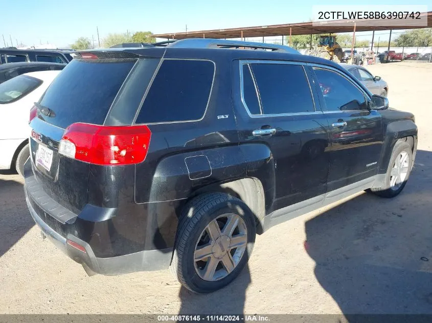 2011 GMC Terrain Slt-2 VIN: 2CTFLWE58B6390742 Lot: 40876145