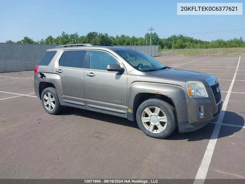 2012 GMC Terrain VIN: 2GKFLTEK0C6377621 Lot: 12071905