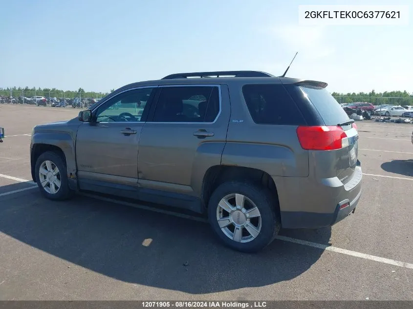 2012 GMC Terrain VIN: 2GKFLTEK0C6377621 Lot: 12071905