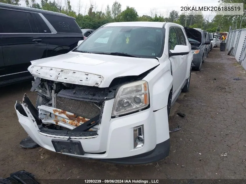 2012 GMC Terrain VIN: 2GKALMEK2C6185519 Lot: 12093239