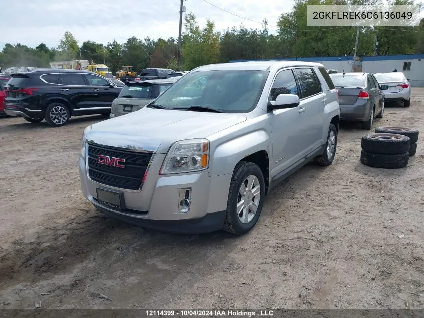 2012 GMC Terrain Sle VIN: 2GKFLREK6C6136049 Lot: 12114399