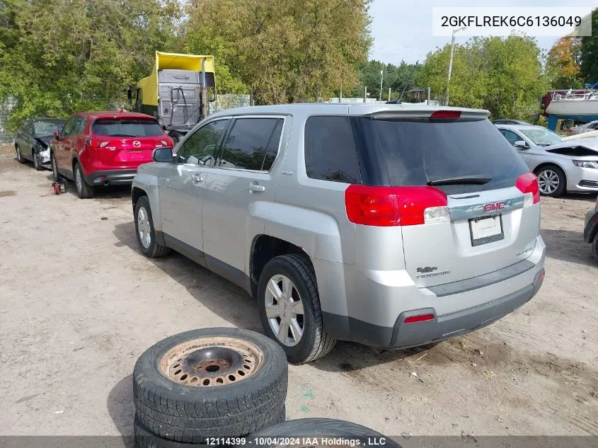 2012 GMC Terrain Sle VIN: 2GKFLREK6C6136049 Lot: 12114399