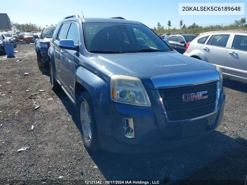 2012 GMC Terrain VIN: 2GKALSEK5C6189648 Lot: 12121342